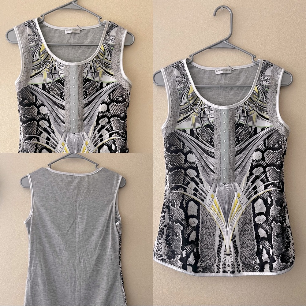 Farinelli multi color half sleeve top